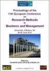 Image for Proceedings of the 11th European Conference on Research Methods: ECRM 2012