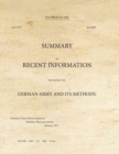 Image for Summary of Recent Information Regarding the German Army and its Methods