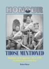 Image for Honour Those Mentioned in Dispatches 1854-1939 (excluding World War I)