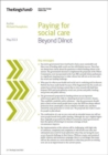 Image for Paying for social care  : beyond Dilnot