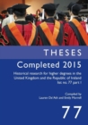 Image for Theses Completed 2015: Historical research for higher degrees in the United Kingdom and the Republic of Ireland list no. 77 part 1