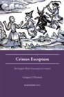 Image for Crimen exceptum  : the English witch prosecution in context