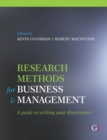 Image for Research Methods for Business and Management