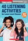 Image for 40 listening activities for lower-level classes