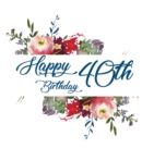 Image for Happy 40th Birthday Guest Book (Hardcover) : Memory book, guest book, birthday and party decor