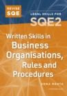 Image for Revise SQE Written Skills in Business Organisations, Rules and Procedures