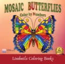 Image for Mosaic Butterflies Color by Numbers : Mosaic Butterflies color by number, Coloring with numeric worksheets, Color by number for Adults and Children with colored pencils.Advanced color By Number.