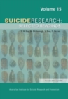 Image for Suicide Research : Selected Readings Volume 15