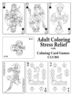 Image for Adult Coloring Stress Relief with Calming Card Games : Clubs