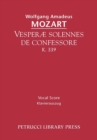Image for Vesperae solennes de confessore, K.339 : Vocal score