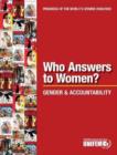 Image for Progress of the World&#39;s Women 2008/2009, Who Answers to Women?