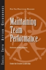 Image for Maintaining Team Performance : no. 420