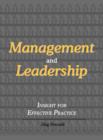 Image for Management and Leadership : Insight for Effective Practice