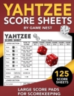 Image for Yahtzee Score Sheets : 125 Large Score Pads for Scorekeeping 8.5&quot; x 11&quot; Yahtzee Score Cards