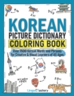 Image for Korean Picture Dictionary Coloring Book : Over 1500 Korean Words and Phrases for Creative &amp; Visual Learners of All Ages