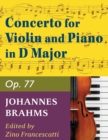 Image for Brahms, Johannes Concerto in D Major Op. 77 Violin and Piano by Zino Francescatti - International