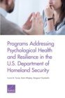 Image for Programs Addressing Psychological Health and Resilience in the U.S. Department of Homeland Security