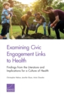 Image for Examining Civic Engagement Links to Health : Findings from the Literature and Implications for a Culture of Health