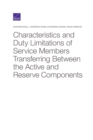 Image for Characteristics and Duty Limitations of Service Members Transferring Between the Active and Reserve Components