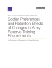 Image for Soldier Preferences and Retention Effects of Changes in Army Reserve Training Requirements