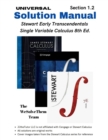 Image for Solution Manual : Stewart Early Transcendentals Single Variable Calculus 8th Ed.: Chapter 1 - Section 2