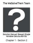 Image for Solution Manual : Stewart Single Variable Calculus 8th Ed.: Chapter 1 - Section 2