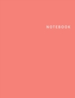 Image for Notebook : Blank Unlined Notebook, Coral Pink Cover, Large Sketch Book 8.5 x 11