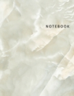Image for Notebook : Blank Unlined Notebook, White Marble Cover, Large Sketch Book 8.5 x 11