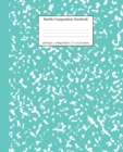 Image for Marble Composition Notebook College Ruled : Turquoise Marble Notebooks, School Supplies, Notebooks for School