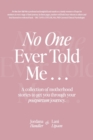 Image for No One Ever Told Me : A collection of motherhood stories to get you through your postpartum journey.