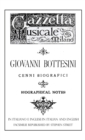 Image for Giovanni Bottesini Cenni Biografici/Biographical Notes