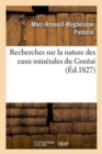 Image for Recherches Sur La Nature Des Eaux Minerales Du Goutai