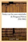 Image for Notice Sur Les Eaux Minerales de Pougues Nievre