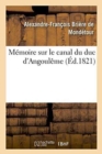 Image for Memoire Sur Le Canal Du Duc d&#39;Angouleme