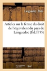 Image for Articles Sur La Ferme Du Droit de l&#39;Equivalent Du Pays de Languedoc
