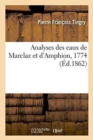 Image for Analyses Des Eaux de Marclaz Et d&#39;Amphion, Geneve, 1774