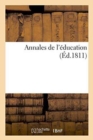 Image for Annales de l&#39;?ducation