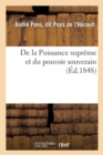 Image for de la Puissance Supreme Et Du Pouvoir Souverain