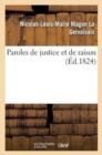 Image for Paroles de Justice Et de Raison