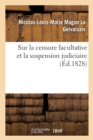 Image for Sur La Censure Facultative Et La Suspension Judiciaire