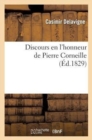 Image for Discours En l&#39;Honneur de Pierre Corneille
