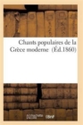 Image for Chants Populaires de la Grece Moderne