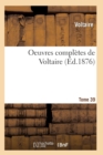 Image for Oeuvres Completes de Voltaire. Tome 39