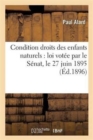 Image for de la Condition Et Des Droits Des Enfants Naturels