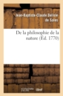 Image for de la Philosophie de la Nature (?d 1770)