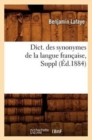 Image for Dict. Des Synonymes de la Langue Fran?aise, Suppl (?d.1884)