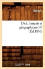 Image for Dict. Francais Et Geographique I-P (Ed.1836)