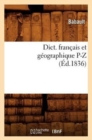 Image for Dict. Francais Et Geographique P-Z (Ed.1836)