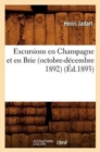 Image for Excursions En Champagne Et En Brie (Octobre-D?cembre 1892) (?d.1893)
