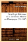 Image for G?n?alogie Historique de la Famille de Mauroy En Champagne, (?d.1887)